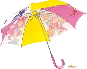 개인화 된 우산 프로모션 어린이 광고 방수 만화 투명 우산 어린이 우산 비