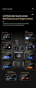 YW05 ecouteur cuffie Bluetooth Wireless Smart Touch Screen auricolari con cancellazione del rumore auricolari sport Gaming auricolare v8