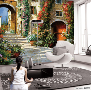 Carta <span class=keywords><strong>da</strong></span> Parati 3D Stile Pittura a Olio Verde Nuovo Design Murales con Cervi nella Giungla Misteriosa Decorazione Murale per Soggiorno Arte Murale di Lusso - Product Image 6