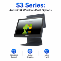 Terminal de point de vente Longfly S3 avec écran tactile capacitif de 15,6 pouces, système de caisse enregistreuse de bureau Android 11, 4G/WiFi/NFC Bluetooth 5.2