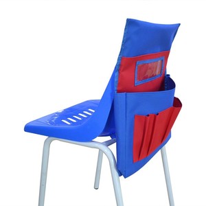 Bolsa para Respaldo de Silla de Aula Azul y Roja con Almacenamiento para Libros y Material Escolar - Product Image 4