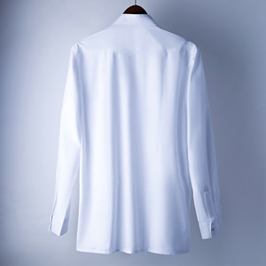 <span class=keywords><strong>Chemise</strong></span> habillée plissée Grande <span class=keywords><strong>taille</strong></span> <span class=keywords><strong>Chemise</strong></span> d'affaires décontractée à manches longues pour hommes Chemises blanches pour hommes - Product Image 5