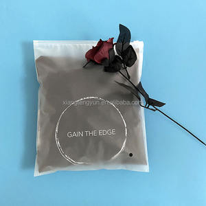 热销定制商标印花拉链锁款式泳装袋内衣包装黑色磨砂拉链袋 - Product Image 6