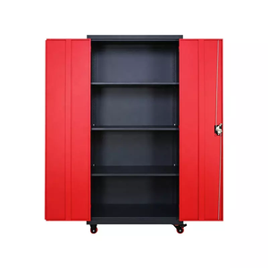 Armoires de classement mobiles modernes avec portes battantes, armoire de rangement de bureau sur roulettes, armoires à outils en acier, casier à dossiers métallique - Product Image 1