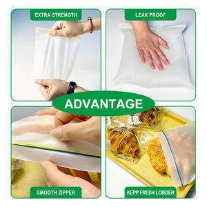 Impresión personalizada Ecológico Cremallera Ropa Embalaje Esmerilado Biodegradable Ziplock Bolsa PLA Zip Lock Bolsa <span class=keywords><strong>de</strong></span> embalaje <span class=keywords><strong>congelar</strong></span> bolsa - Product Image 5