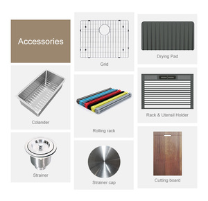 Lavello da incasso singolo Tophome UM3018C, certificato IAPMO CUPC, fatto a mano, di alta qualità, da 30 pollici, in acciaio inossidabile 304 - Product Image 5