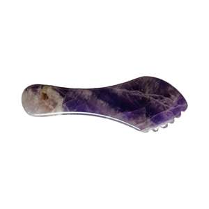 Stylo d'acupression gua sha froid en pierre de jade naturel aventurine verte - Product Image 6