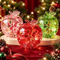 Jouet anti-stress en maltose souple en forme de pomme de Noël, jouet compressible à récupération lente et malléable, cadeau de fête de Noël pour enfants et adultes