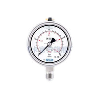 Pour WIKA EN831-1 Double baromètre arrière numérique 213.53.063 manomètre en laiton 100mm taille d'application liquide pour la barométrie arrière