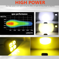 Feux de travail LED 3,5 pouces DRL 40W 2025, 12V 24V, pour Jeep 4x4, UTV, ATV, moto tout-terrain, voiture