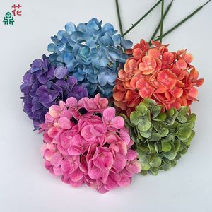 Fleurs artificielles d'hortensia à tige unique en soie pour décoration de mariage, de scène de Noël et d'allée, vente en gros d'usine - Product Image 3