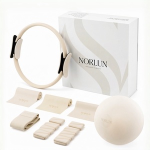 Kit de Pilates para Casa con Anillo, Pelota Suave, Bandas de Resistencia y Pesas Ajustables para Tobillos, para Principiantes, Entrenamiento de Cuerpo Completo - Product Image 1