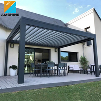 Toit de patio moderne imperméable à l'eau, pergola en aluminium à lames orientables pour les grossistes