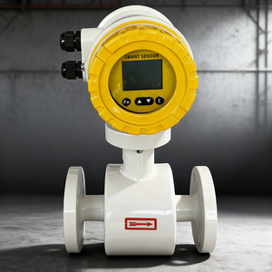 Oem điện từ đo lưu lượng cho axit lỏng nước modbus 4-20mA/RS485 đầu ra độ chính xác 0.5% mặt bích kẹp chủ đề kết nối - Product Image 1