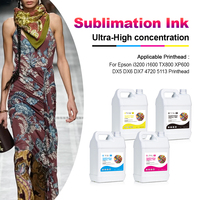 Tinta Sublimasi Premium 5L CMYK 4 Warna untuk Epson I3200 I1600 DX5 DX7 XP600 4720 Pemasok Printhead Grosir