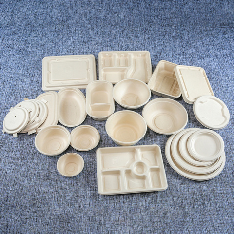Cornstarch Sugarcane Bagasse Biodegradable Food Containers Wholesale