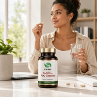 Capsules dures CoQ10 PQQ végétaliennes, antioxydantes, pour l'énergie cellulaire et le bien-être cardiaque quotidien, en vrac, supplément personnalisé, OEM ODM Marque Privée