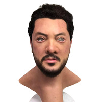 Masque en silicone réaliste de haute qualité pour homme, texture de peau naturelle, masque intégral pour vieil homme, barbe masculine, cheveux, couvre-visage réaliste, masques de fête