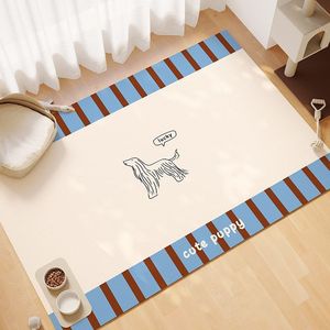 Alfombra rectangular antideslizante, impermeable y lavable para mascotas, con diseño de cachorro, para la sala de estar, para niños. - Product Image 3