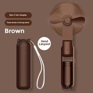New F326 <b>USB</b> Transparent Mini Handheld <b>Fan</b> High-Speed Turbine Cooling Foldable Household Electric Portable - Product Image 1