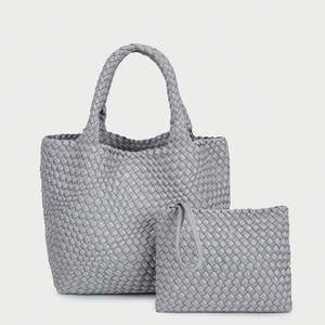 Sac fourre-tout décontracté en néoprène grande taille personnalisé, sac de plage tissé à la main tendance avec poignées, sac seau fait main, sac à main pour femme - Product Image 4