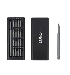 Kit de tournevis de précision personnalisé 25 en 1, embouts magnétiques multifonctions pour la réparation à domicile et des ordinateurs, cadeaux promotionnels pour entreprises - Product Image 1