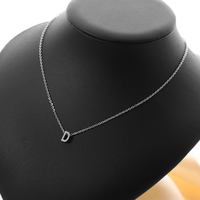 Colgante de Acero Inoxidable Chapado en Oro de 18K, Collar con Inicial de Letra, Nombre Único, Regalo de Joyería, para Mujer