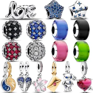 2024 nouvelle vente chaude perles de charme fit iPandoraer Bracelet femmes 925 argent pendentif perle bijoux bricolage personnalité accessoires