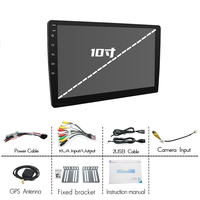 Pemutar Multimedia mobil Android 10 inci, Radio mobil navigasi GPS BT WIFI 2 Din, Stereo Audio mobil dengan permainan mobil