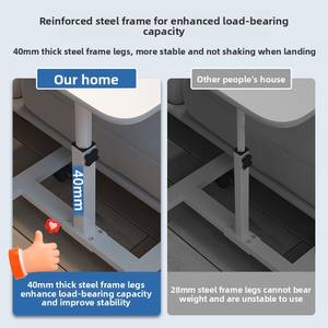 Table d'appoint de canapé mobile, réglable en hauteur, rétractable, petite table de salon, bureau à domicile, étagère d'ordinateur pour chambre, table de chevet en MDF - Product Image 2