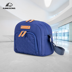 Kingsons Women's Toiletry Bag Blue Large Capacity Zipper Cosmetic Bag Portable Travel Storage Bag - Product Image 1