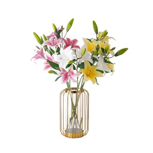 CallaFloral Fleurs Artificielles Lys Haute Simulation Branche Unique Blanc Jaune Bordeaux Orange Rose Décoration Maison Mariage - Product Image 5