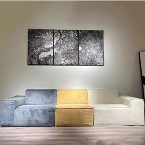Sofá Seccional Modular Moderno en Forma de L con Tapicería de Tela, Diseño de Respaldo Holgado de Tres Plazas para Sala de Estar - Product Image 3