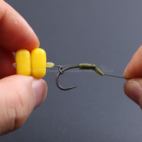Rig de pêche à la carpe prêt à l'emploi, ligne tressée 25lb, hameçon X courbé, attache Slip-D