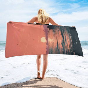 100% asciugamani da mare da tramonto personalizzati in microfibra con Design leggero veloce e asciutto - Product Image 1