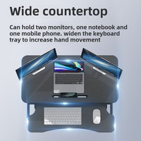 Poste de travail debout, Bureau debout pour ordinateur, Poste de travail de bureau debout, Bureau d'ordinateur, Support d'écran pour ordinateur portable, Pliable