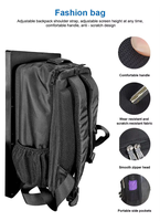 Sac à dos publicitaire unisexe tendance 27/32 pouces, étanche, antivol, avec coussin d'air, ceinture, fermeture éclair et fermoir, motif LCD