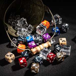 Cho Tùy Chỉnh Màu Xanh Bow Mũi Tên Acrylic D6 Dice 16Mm Mô Hình Ngọc Trai D & D Dice Cho Archer Ranger RPG Cuộc Phiêu Lưu - Product Image 6
