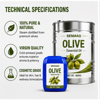 Huile d'olive pure naturelle pressée à froid à partir de graines végétales pour la formulation de parfums, matière première en vrac, emballage en vrac