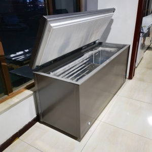 Réfrigérateur coffre industriel à refroidissement direct à température unique de 1,72 m. Congélateur coffre pour <span class=keywords><strong>bière</strong></span> et poisson, usage domestique - Product Image 3