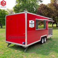 Remorque mobile multifonctionnelle pour les vendeurs de rue Remorque de camion de restauration à fenêtre de concession entièrement équipée
