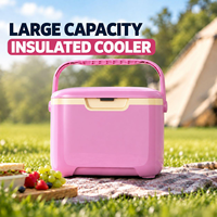 Glacière isotherme portable en plastique rigide 10QT 16QT, conteneur de stockage alimentaire, isolation, couvercle anti-fuite, pique-nique, camping, extérieur