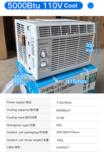<span class=keywords><strong>Aires</strong></span> <span class=keywords><strong>Acondicionados</strong></span> de Ventana de Frecuencia Fija OEM/ODM Económicos de 110V-60Hz, 5000Btu, 1HP, Solo Frío - Product Image 6