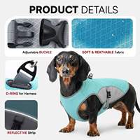 Gilet rafraîchissant réfléchissant pour chien avec maille évaporative et crochet de laisse arrière – Idéal pour les promenades en extérieur