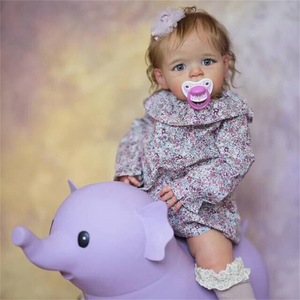 NPK 24 pouces/60 cm Poupée réaliste pour bébé Jouets Cadeau de Noël Poupée d'art faite à la main Poupée mignonne en silicone pour tout-petits Reborn Dolls - Product Image 3