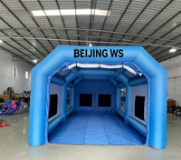 Cabine de peinture automobile gonflable portable, certifiée CE, système de chauffage et dimensions personnalisables, PVC Oxford