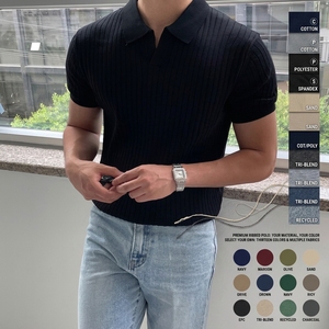 T-shirt de golf pour <span class=keywords><strong>homme</strong></span>, couleur unie, mode, col ouvert, respirant, tricoté, coupe ajustée, rayé, personnalisable, pour sports d'été et loisirs - Product Image 2