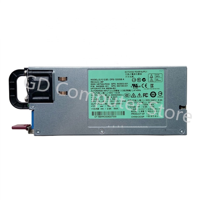 GD for HP DL580 Gen8 G8 1200W MAX Power Supply 643956-101 643933-001 660185-001 HSTNS-PL30 DPS-1200SB a PSU