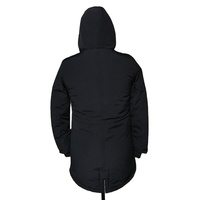 Vente en gros de manteaux parka longs en toile pour hommes, d'hiver, décontractés, à capuche, épais, pour l'extérieur