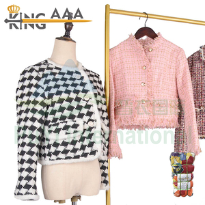 Vêtements d'hiver d'occasion en gros : Veste en tweed pour femme, mélange de laine, style célébrité, vêtements de costume pour femme - Product Image 4